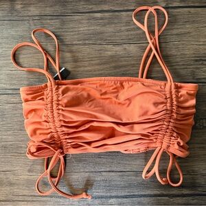 Victoria’s Secret PINK Orange Swim Bikini Top Size Small